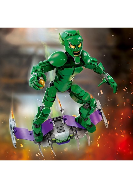 ® Marvel Green Goblin Yapım Figürü 76284 - 8 Yaş ve Üzeri Süper Kahraman Seven Çocuklar için Yaratıcı Oyuncak Yapım Seti (471 Parça)