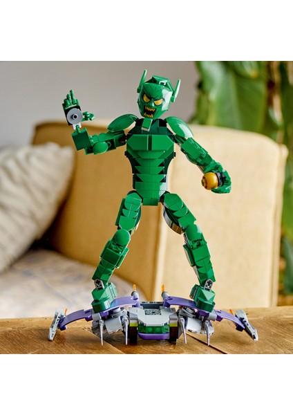 ® Marvel Green Goblin Yapım Figürü 76284 - 8 Yaş ve Üzeri Süper Kahraman Seven Çocuklar için Yaratıcı Oyuncak Yapım Seti (471 Parça)