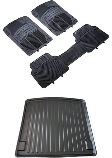 Volkswagen Jetta 2011 Sonrası (Cepsiz) Uyumlu Dekoratif Paspas ve 3D Bagaj Havuzu