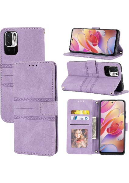 Xiaomi Redmi Not 10 Için Flip Case 4g Pu Deri Kickstand Cüzdan Kılıf (Yurt Dışından)