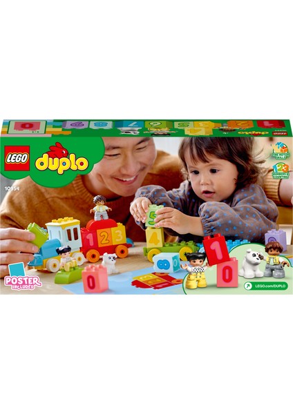 DUPLO® İlk Sayı Treni Saymayı Öğren 10954 - 18 Ay ve Üzeri Çocuklar İçin Sayma Yetisini Geliştiren Eğitici Oyuncak Yapım Seti (23 Parça)