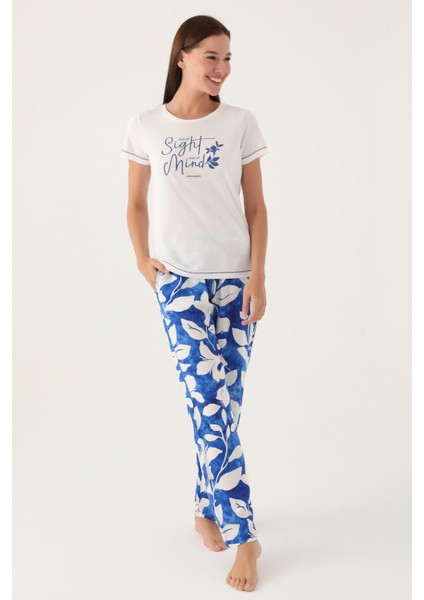 8833 Mind Kadın Kısa Kol Pijama Takımı