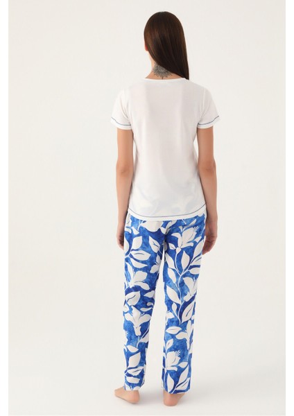 8833 Mind Kadın Kısa Kol Pijama Takımı