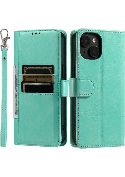 Iphone 15 Için Flip Case Artı Cüzdan Kickstand Pu Deri 6 Kart Yuvaları (Yurt Dışından)