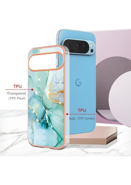 Google Piksel 9 Pro 5g Mermer Desen Ince Tpu Yumuşak Tampon Için Kılıf (Yurt Dışından) modelleri