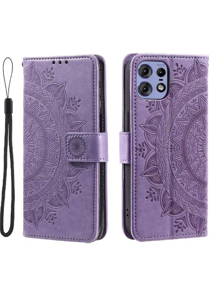 Motorola Moto Kenar 50 Pro Için Flip Case Cüzdan Kılıf Pu Deri Kickstand (Yurt Dışından)
