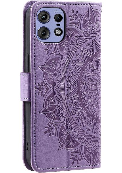 Motorola Moto Kenar 50 Pro Için Flip Case Cüzdan Kılıf Pu Deri Kickstand (Yurt Dışından)