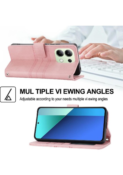 Xiaomi Redmi Not 13 Için Flip Case 4g Darbeye Koruyucu Kickstand Pu (Yurt Dışından)