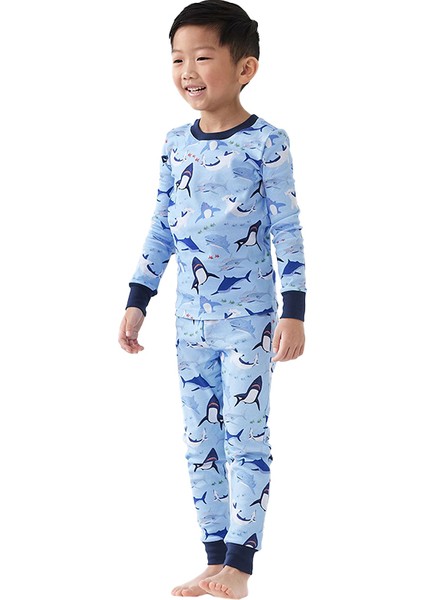 Shark Bite Erkek Çocuk Organik Pijama Takımı