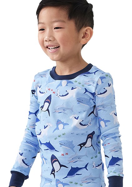 Shark Bite Erkek Çocuk Organik Pijama Takımı modelleri