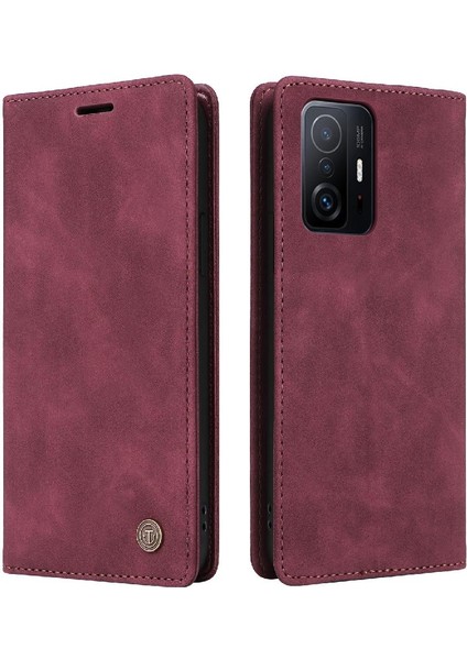 Xiaomi 11T Cüzdan Için Flip Case Basit Iş Darbeye Kapak Çevirin (Yurt Dışından)