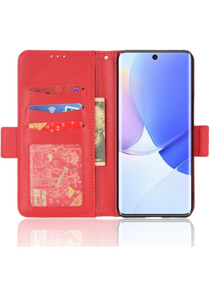 Huawei Nova 9 Için Kılıf Yan Toka Kart Yuvaları Tutucu Cüzdan Pu Deri (Yurt Dışından)