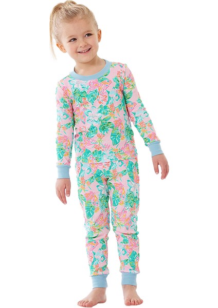 Lilly Pulitzer Isle Be Back Kız Çocuk Organik Pijama Takımı