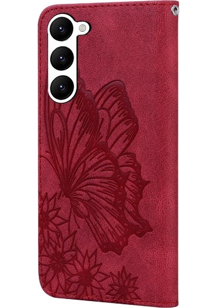 Samsung Galaxy S22 Artı Elmas ile Büyük Kelebek Flip Case (Yurt Dışından)