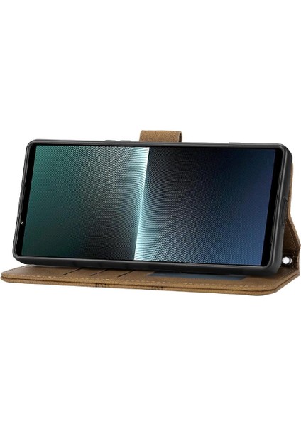 Sony Xperia 5 V Manyetik Kapatma Darbeye Koruyucu Pu Için Flip Case (Yurt Dışından)