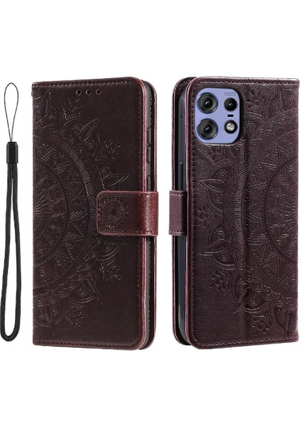 Motorola Moto Kenar 50 Pro Için Flip Case Cüzdan Kılıf Pu Deri Kickstand (Yurt Dışından)