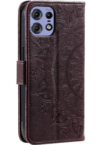 Motorola Moto Kenar 50 Pro Için Flip Case Cüzdan Kılıf Pu Deri Kickstand (Yurt Dışından)