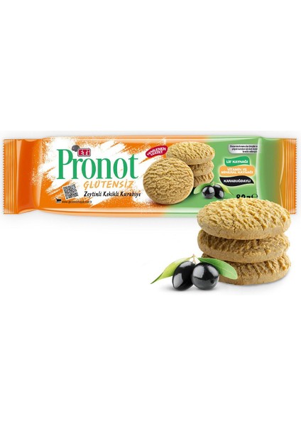 Pronot Zeytinli Kekikli Glutensiz Kurabiye 80 g x 12 Adet modelleri