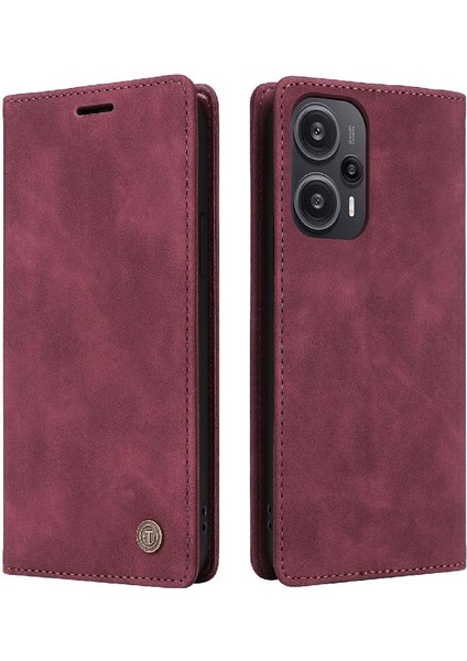 Xiaomi Poco F5 Için Flip Case Deri Kılıf Cüzdan Basit Iş Çevirme (Yurt Dışından)