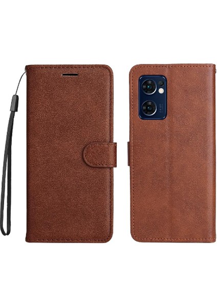 Oppo Bulmak Için Flip Case X5 Lite Klasik Düz Renk Yüksek Kaliteli Deri (Yurt Dışından)