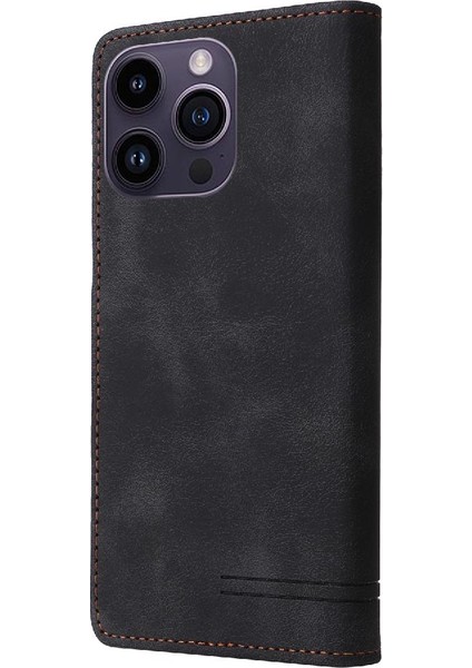 Iphone 14 Için Flip Case Pro Max Kapak Çevirin Cüzdan Darbeye Deri Kılıf (Yurt Dışından)