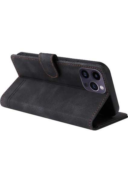 Iphone 14 Için Flip Case Pro Max Kapak Çevirin Cüzdan Darbeye Deri Kılıf (Yurt Dışından)