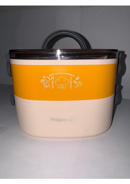 Bl50251-2 Lunch Box Çelik Pudra-Sarı