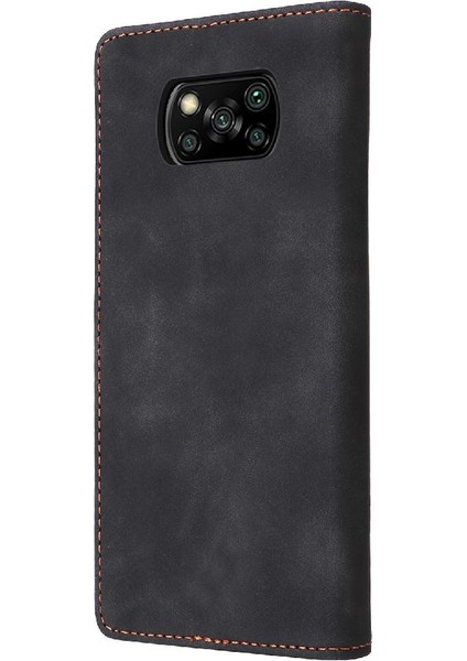Xiaomi Poco X3 Nfc Için Flip Case Darbeye Deri Kılıf Kapak Çevirin (Yurt Dışından)