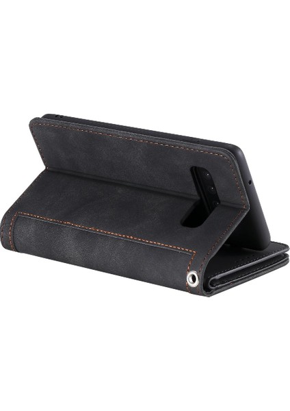 Samsung Galaxy S10E Kickstand 9 Kart Yuvaları Pu Deri Için Flip Case (Yurt Dışından)
