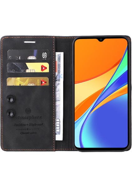 Xiaomi Redmi 9c Için Flip Case Basit Iş Kılıf Darbeye (Yurt Dışından)