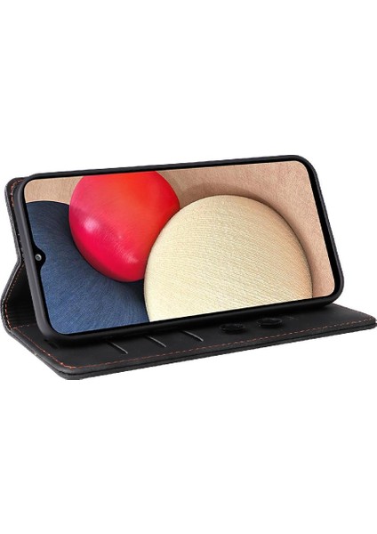 Samsung Galaxy A02S Cüzdan Deri Kılıf Basit Iş Için Flip Case (Yurt Dışından) fırsatları