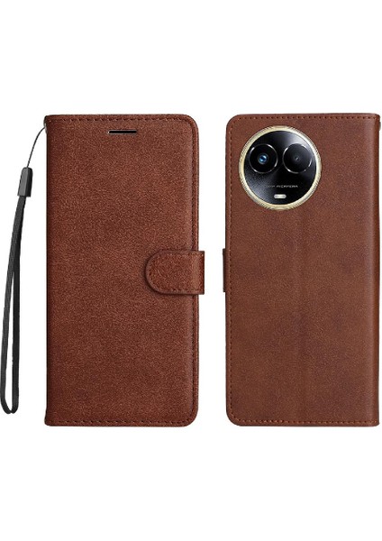 Realme 11X5G Iş Cüzdan Telefon Kılıfı Için Flip Case Klasik Düz Renk (Yurt Dışından)