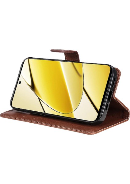 Realme 11X5G Iş Cüzdan Telefon Kılıfı Için Flip Case Klasik Düz Renk (Yurt Dışından)
