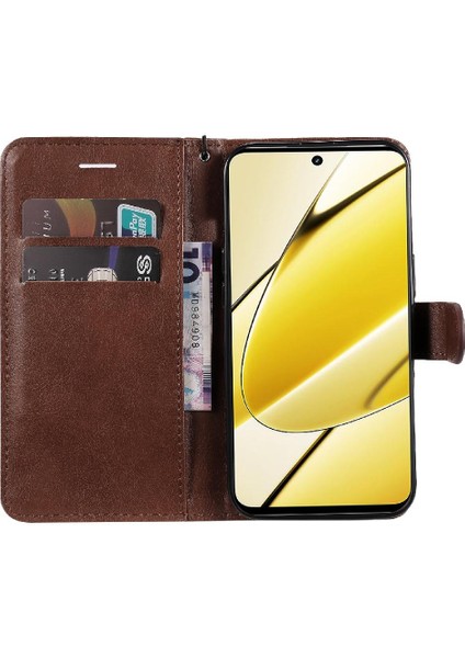 Realme 11X5G Iş Cüzdan Telefon Kılıfı Için Flip Case Klasik Düz Renk (Yurt Dışından)