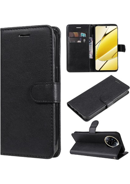 Realme 11X5G Iş Cüzdan Telefon Kılıfı Için Flip Case Klasik Düz Renk (Yurt Dışından)