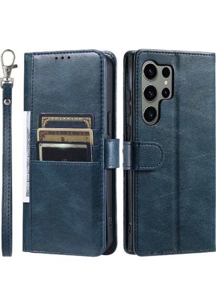 Samsung Galaxy S24 Için Flip Case Ultra Kickstand 6 Kart Yuvaları Cüzdan Pu (Yurt Dışından)