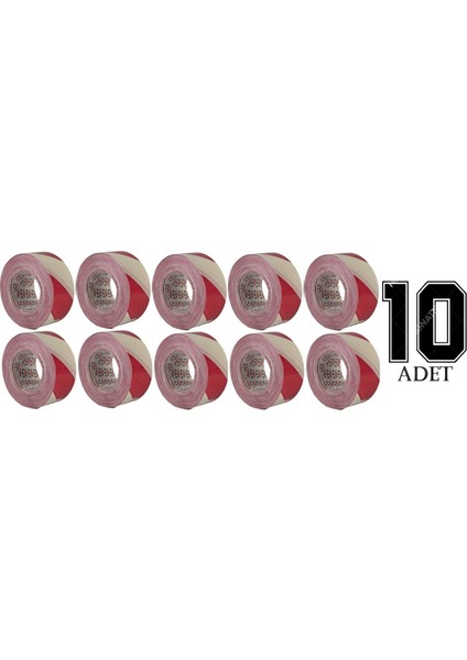Emniyet Uyarı Ikaz Şerit Bandı 6 cm x 180 Metre 10 Adet