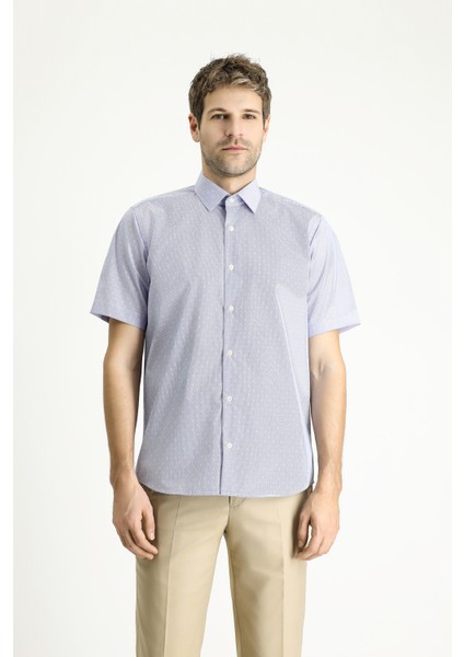 Kısa Kol Regular Fit Desenli Pamuklu Gömlek modelleri