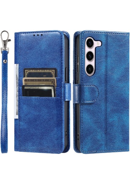 Samsung Galaxy S23 Kickstand Cüzdan Pu Deri 6 Kart Yuvaları Için Flip Case (Yurt Dışından)