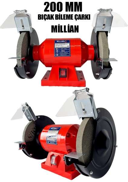 İtalyan Profesyonel 2000 W Çark Motoru Zımpara Balta Bıçak Bileme Makinesi Taş Motoru Taşlama 200 mm
