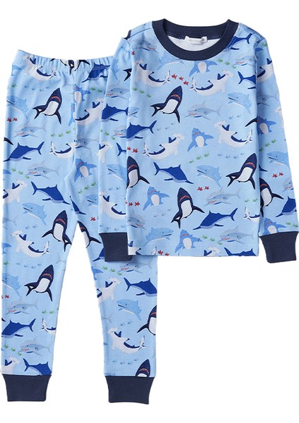 Shark Bite Erkek Çocuk Organik Pijama Takımı