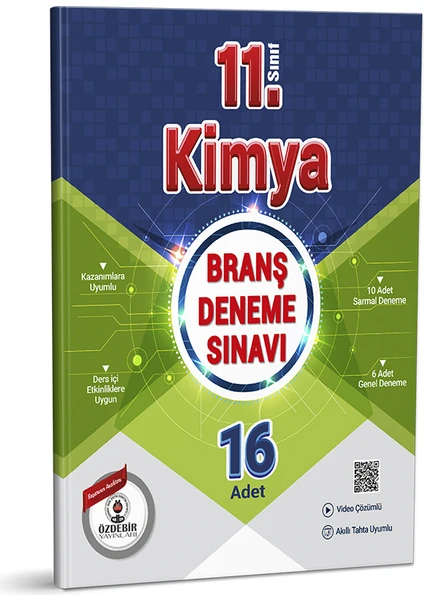 Özde Bir Yayınları  11. Sınıf Kimya Branş Deneme Sınavı