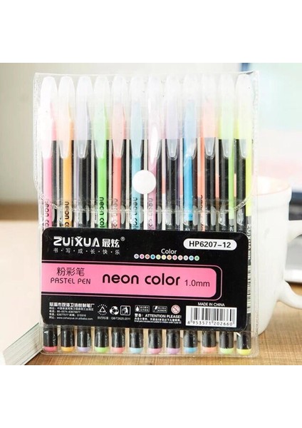 Pastel Jel Mürekkepli Kalem 1 0 mm 12 Renk modelleri