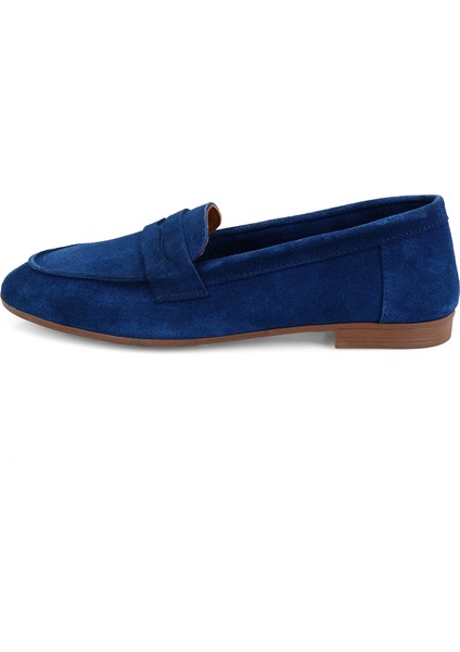 Deidre Mavi Kadın Süet Deri Loafer modelleri