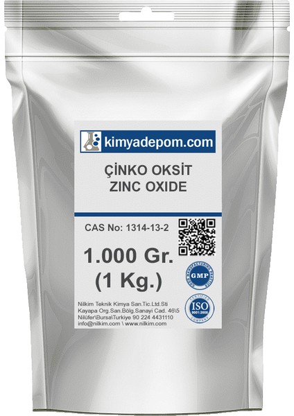 Kimya Depom Çinko Oksit, Altın Mühür (Pharma) 1 Kg.