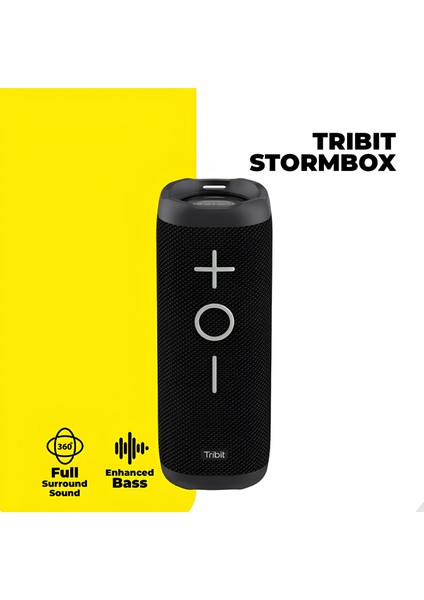 Stormbox 2 IPX7 Su Geçirmez 24 Saat Oynatma Süresi 2*17W Taşınabilir Bluetooth Hoparlör Siyah