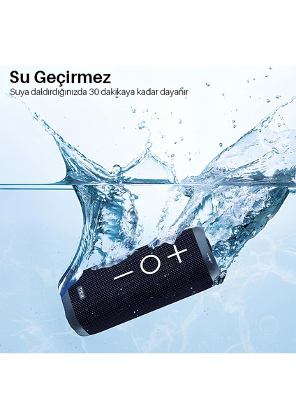 Stormbox 2 IPX7 Su Geçirmez 24 Saat Oynatma Süresi 2*17W Taşınabilir Bluetooth Hoparlör Siyah