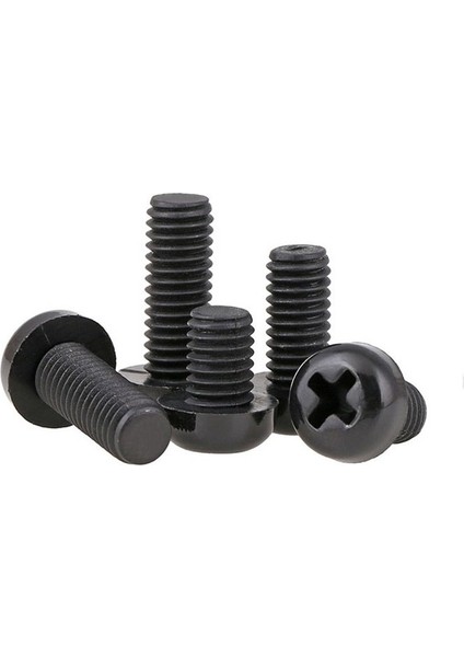 M3 X15MM Plastik Civata Vida Siyah x 5 Adet (RF003)