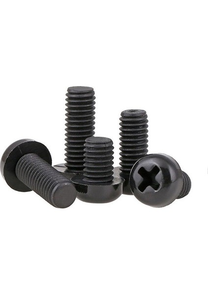 M2 X10MM Plastik Civata Vida Siyah x 5 Adet (RF003)