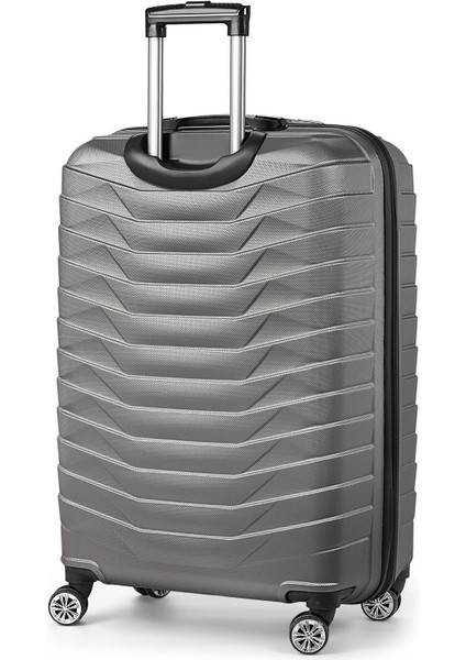 Füme Valiz Seti %100 Abs 3'lü Set (Kabin-Orta-Büyük Boy) fırsatları